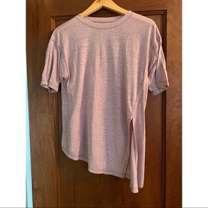 Lululemon pink asymmetrical t shirt